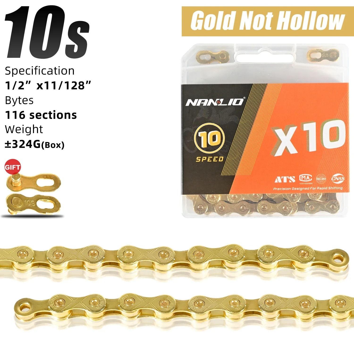 Nanlio Bike Chain X8 X9 X10 X11 X12 Variable Speed 116L 126L