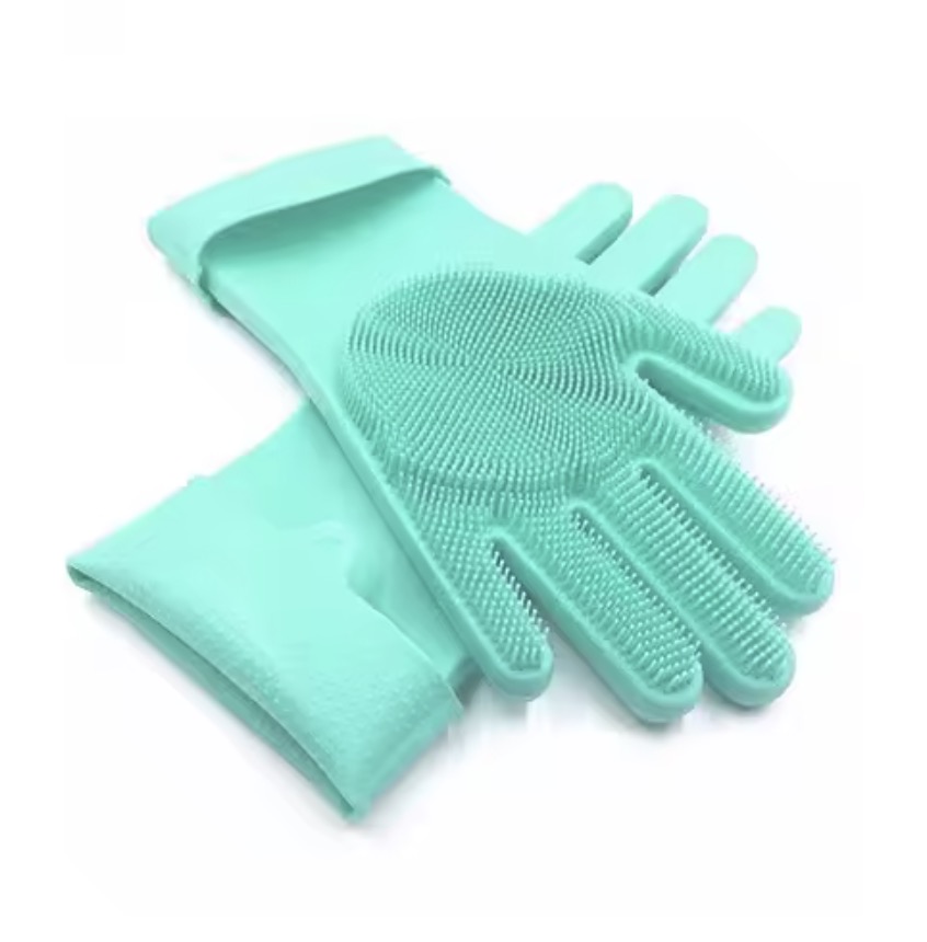 Magic Silicone Rubber Dishwashing Gloves, Household Sponge Scrubber, Kitchen Cleaning Tools, Dish Washing Gloves