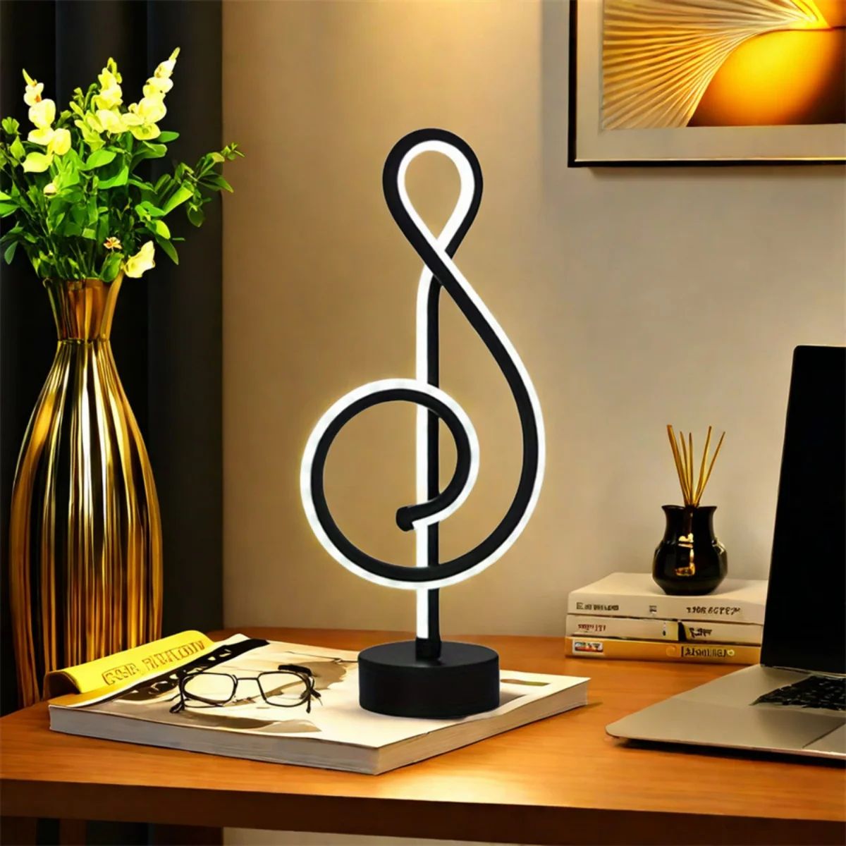 Musical Note LED Dimmable Table Lamp
