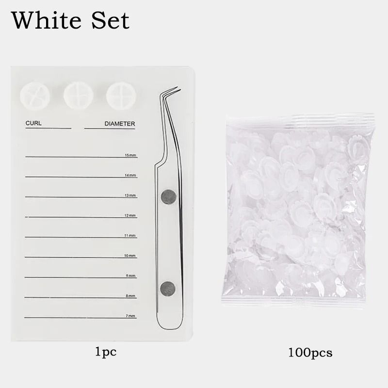 Magnetic Acrylic Eyelash Extension Scale Holder with Glue Pallet Cup