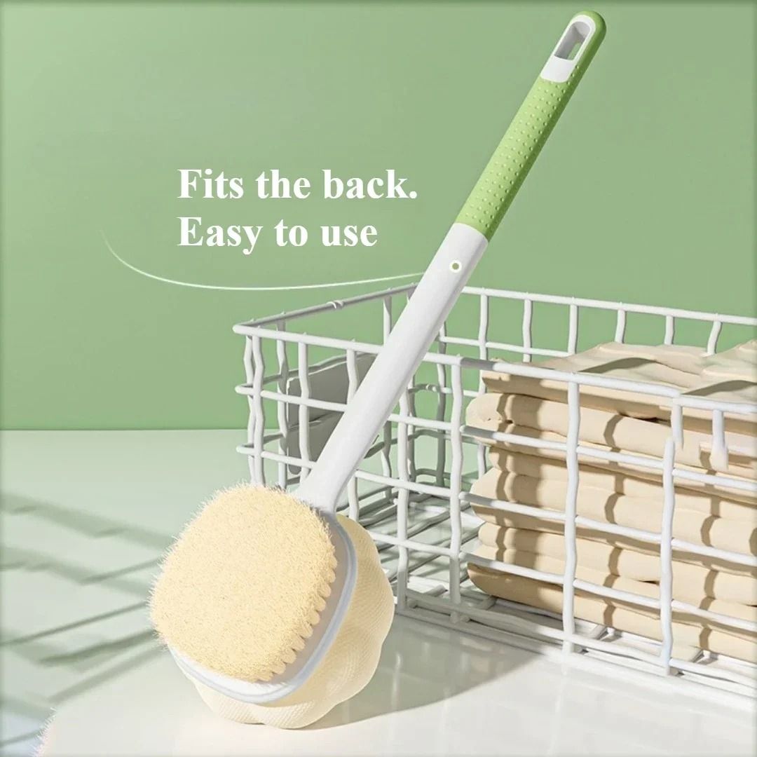DualCare Double Sided Long Handle Bath Brush