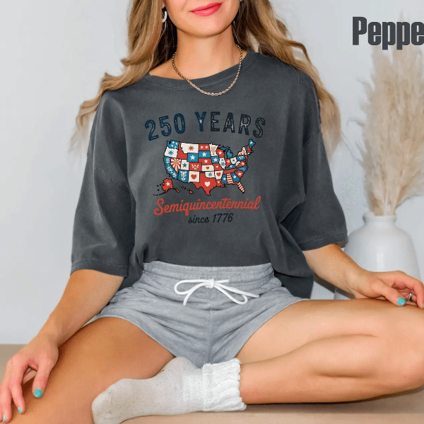 Comfort Colors 250 Years Semiquincentennial Shirt | USA 1776–2026 Patriotic Anniversary Tee
