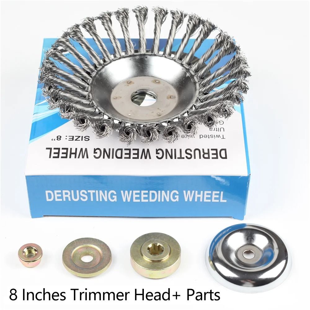 Steel Wire Wheel Weed Brush Cutter Head 6 8 Inch