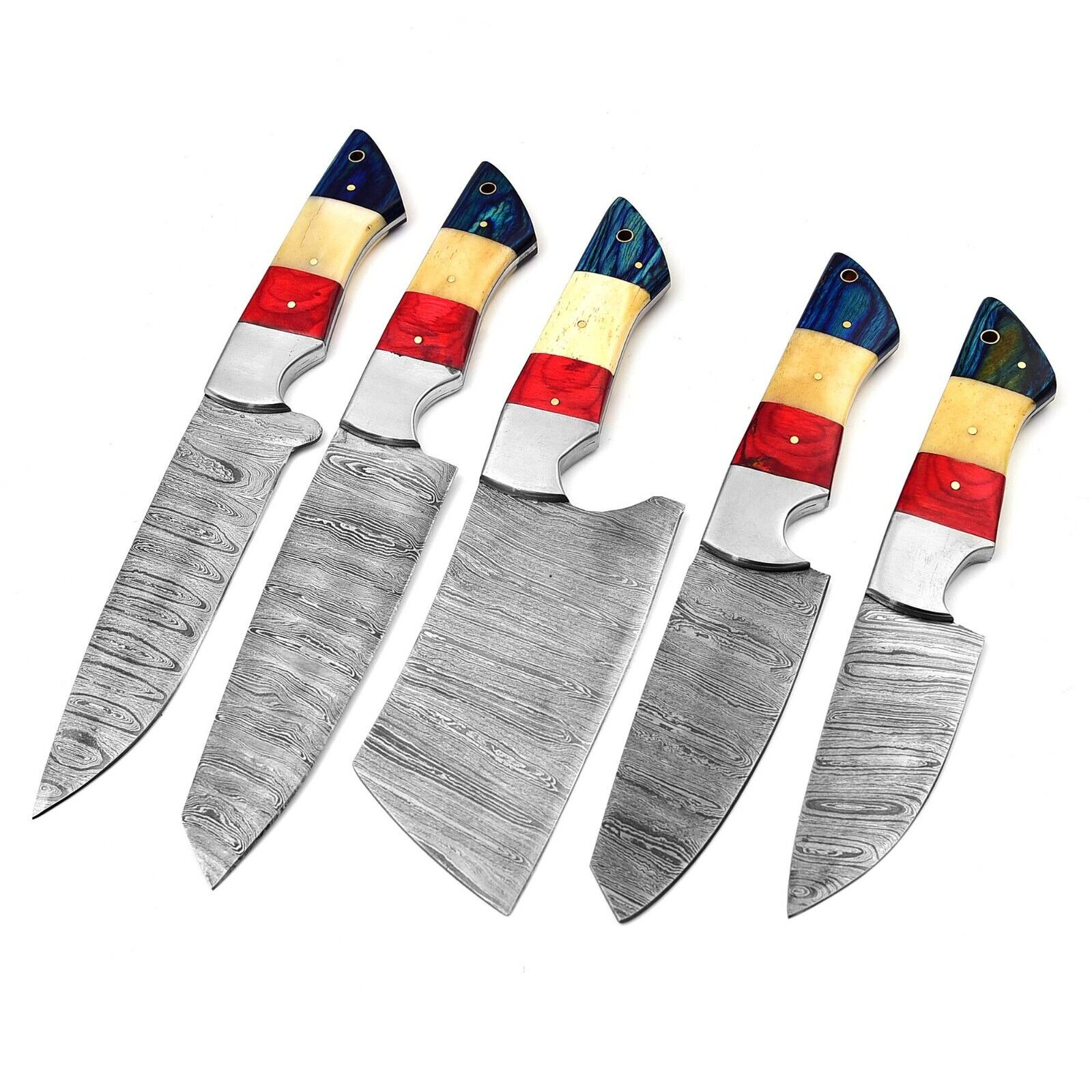 Handmade Chef Set of 5 pieces Kitchen Utility Professional Best Chef Knives