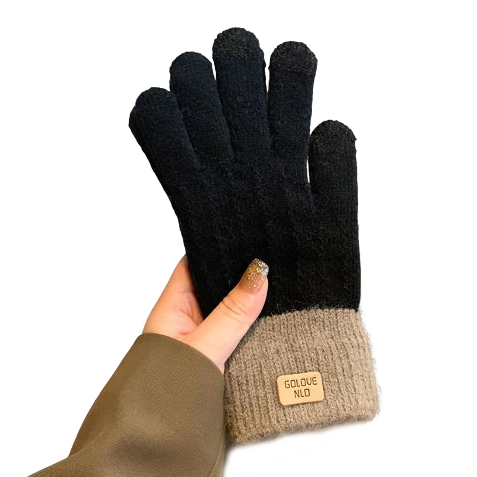 Women's Cable Knit Fleece-Lined Touch-Screen Winter Gloves