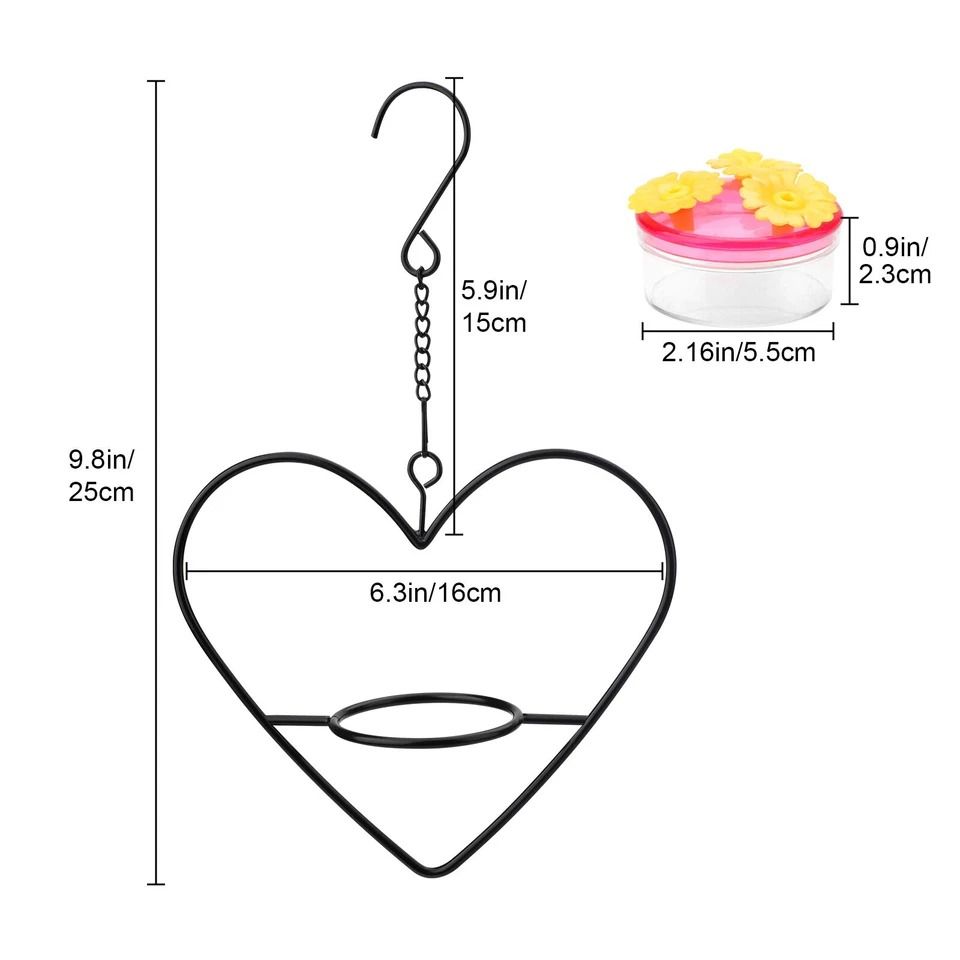 Metal Hanging Bird Feeder, Hummingbird Feeders for Outside, Port Design