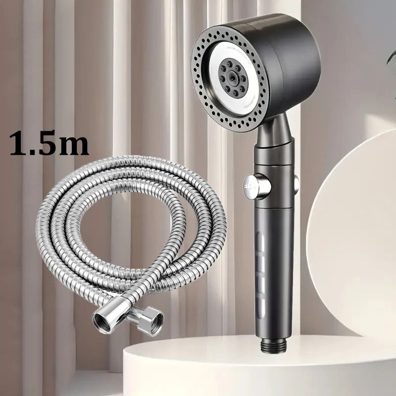 High Pressure Water Saving Handheld Shower Head with Stop Button