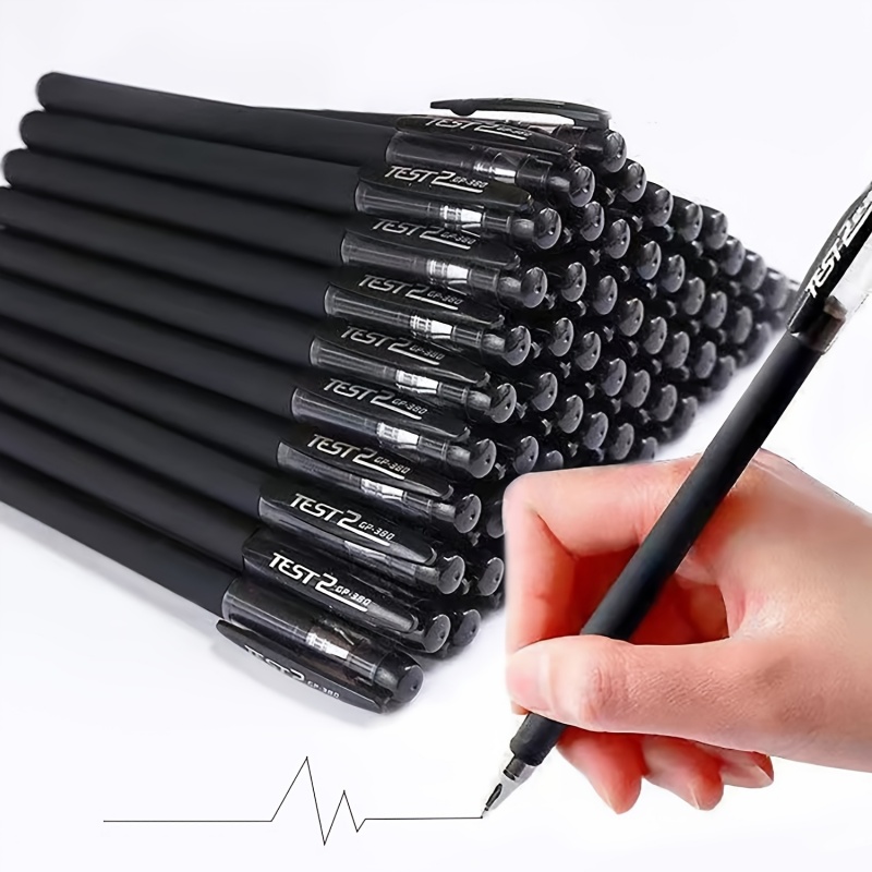 Frosted Bullet Tip Ink Gel Pen for Students, Colored Aesthetic Stationery Supplies, Ballpoint Office Writing Pencil