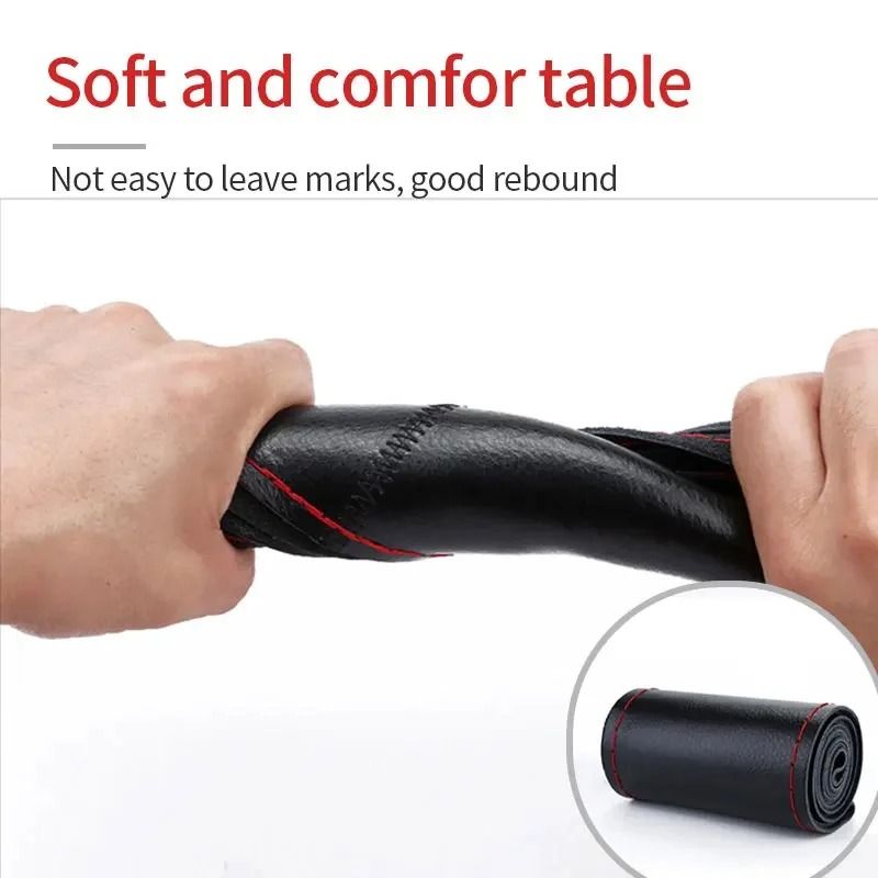 Genuine Leather Steering Wheel Cover