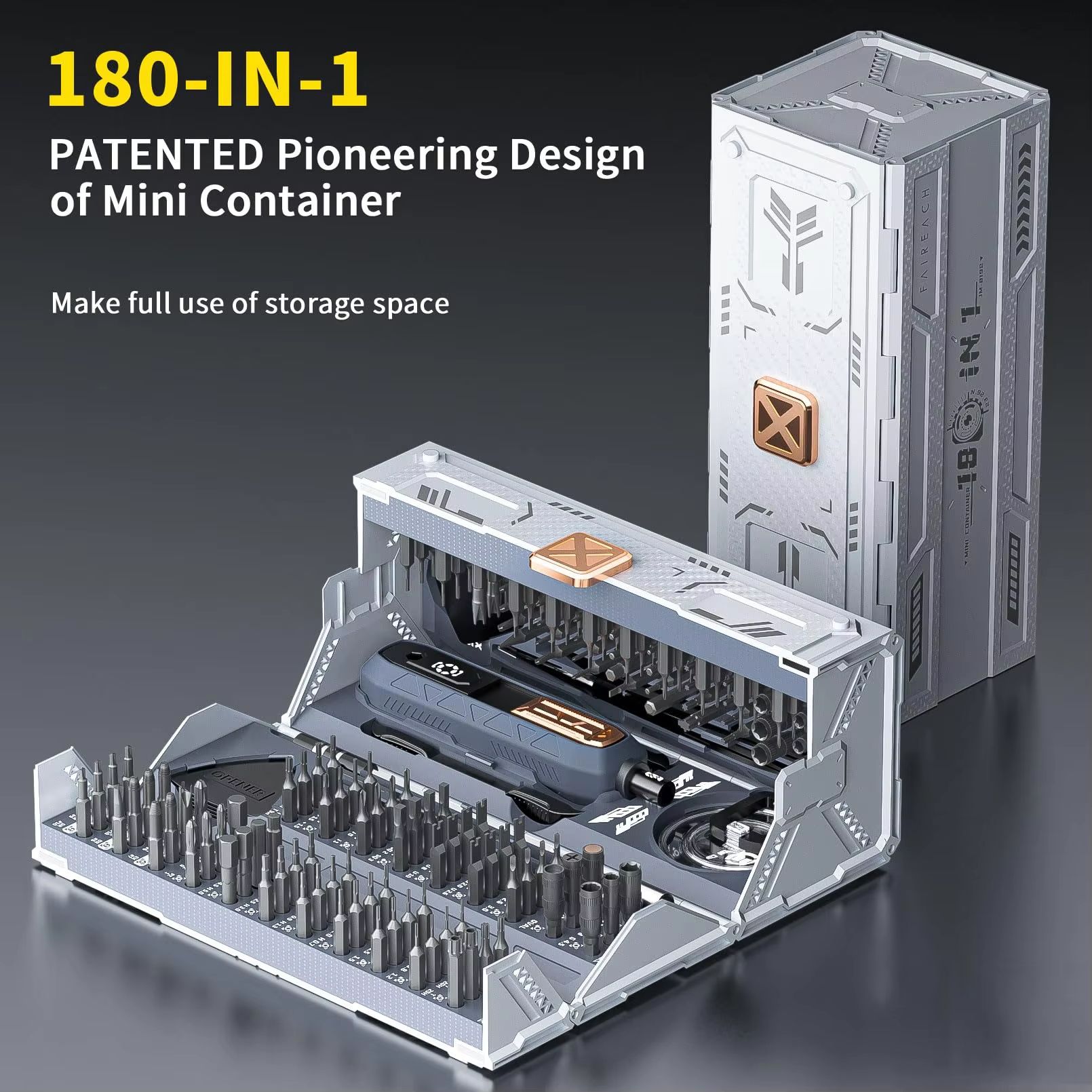 180 in 1 Precision Screwdriver Set with Magnetic Bits and Storage Box for Phone, Watch, Glasses Repairs