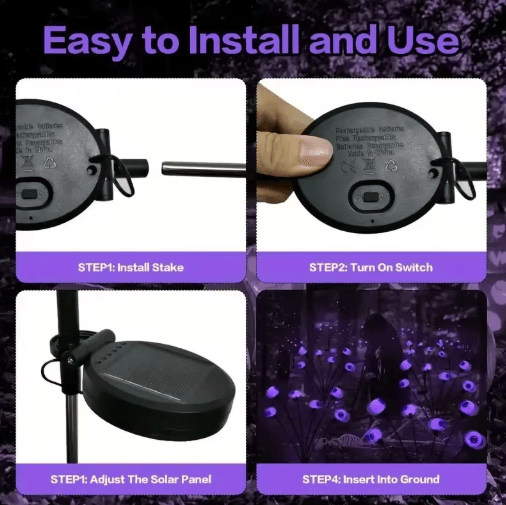 Solar Eyeball Firefly Garden Lights – 6-Head Halloween Solar Stake Lights