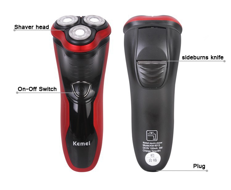 3D Rechargeable Beard Razor & Trimmer, Washable Face Care Shaving Machine