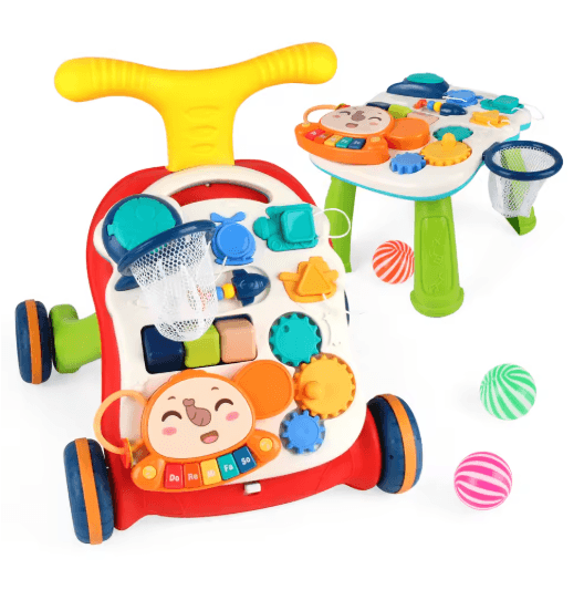 Baby Cartoon Musical Activity Walker Multifunction Learning Walker with Drawing Board