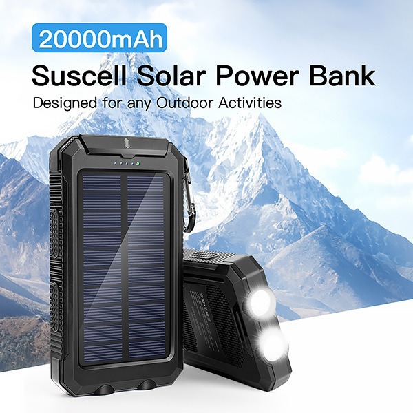 Ultra High Capacity Solar Power Bank with Fast Charging & Waterproof Design