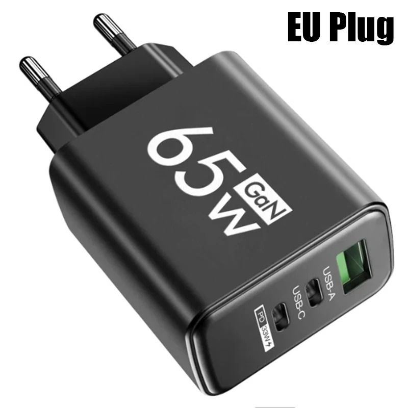 Compact 65W Fast Charging USB C Wall Charger with Smart Power Delivery