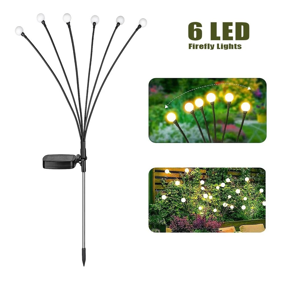 Solar-Powered Garden Firefly Lights