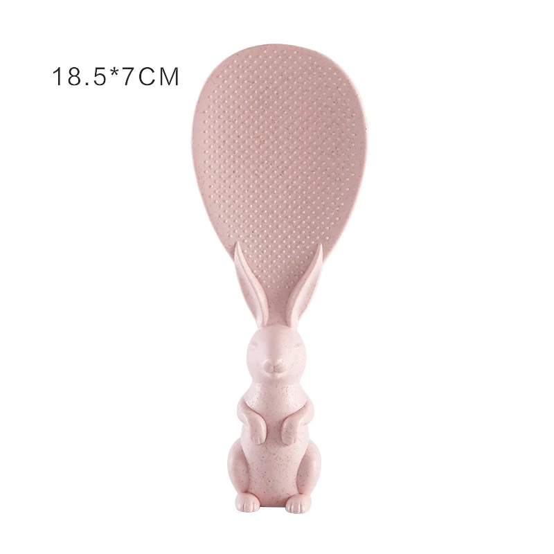 Creative Rabbit Spoon, Wheat Straw Rice Shovel, Non-Stick Cooker Spoon