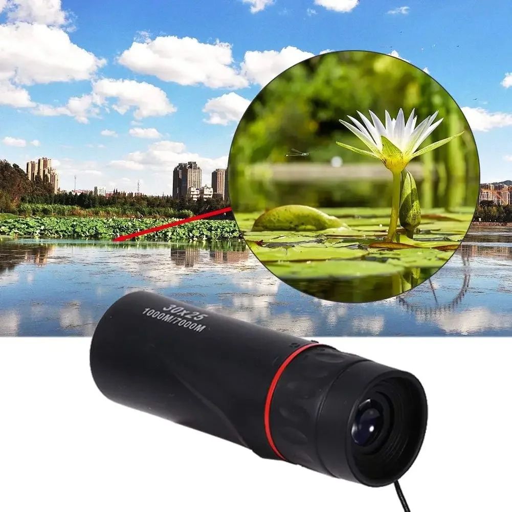HD Mini Monocular Telescope with Phone Holder - Portable Pocket Zoom for Birdwatching, Travel & Outdoor Adventures