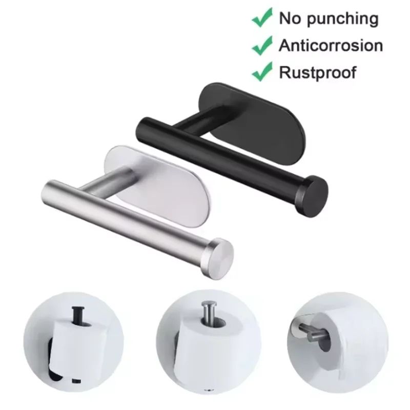 Stainless Steel Paper Towel Holder Wall Mounted No Drill Rack