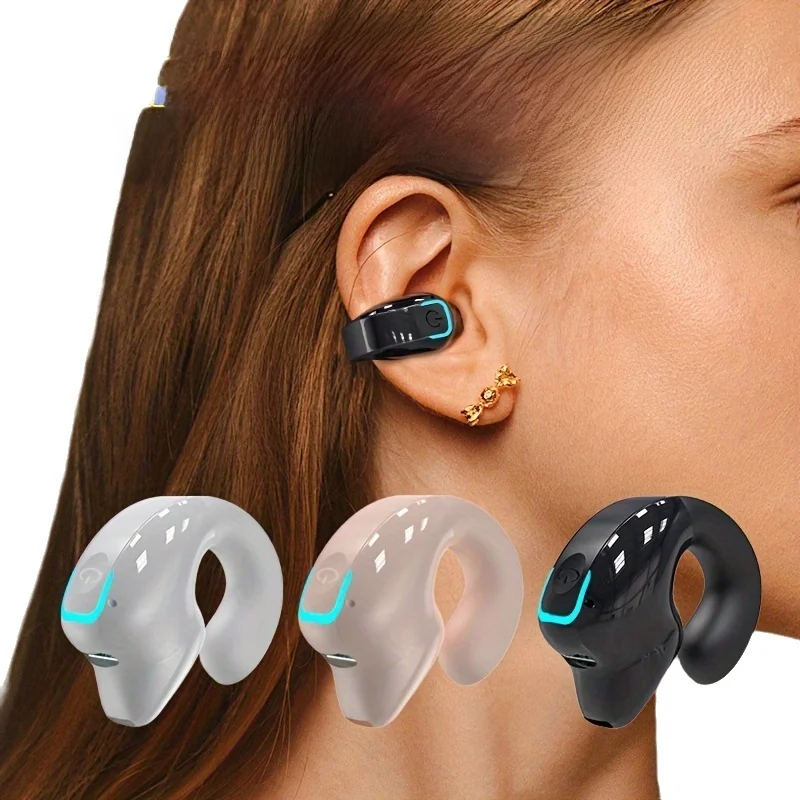 Wireless Bluetooth Headphone, Bone Conduction Earphone Clip, High-Quality TWS Auriculares Sport Noise Canceling
