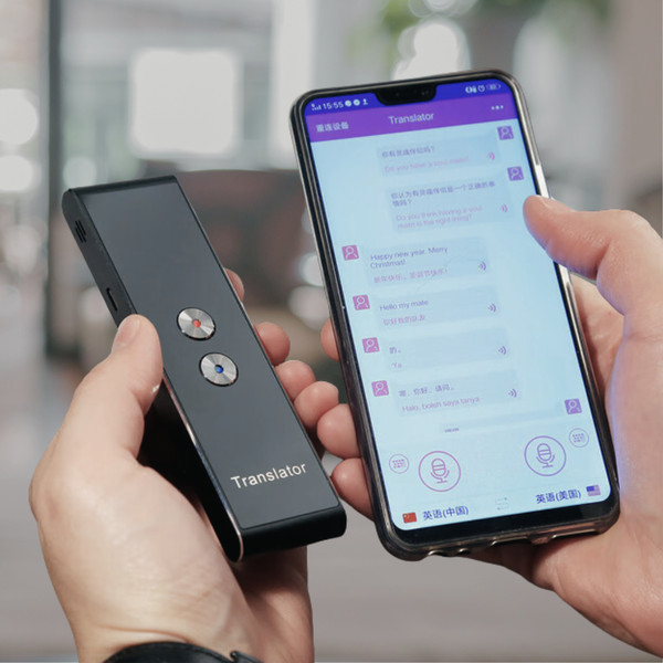 Multi-Language Portable Smart Voice Translator - Instant Translation in 30 Languages, Bluetooth Enabled
