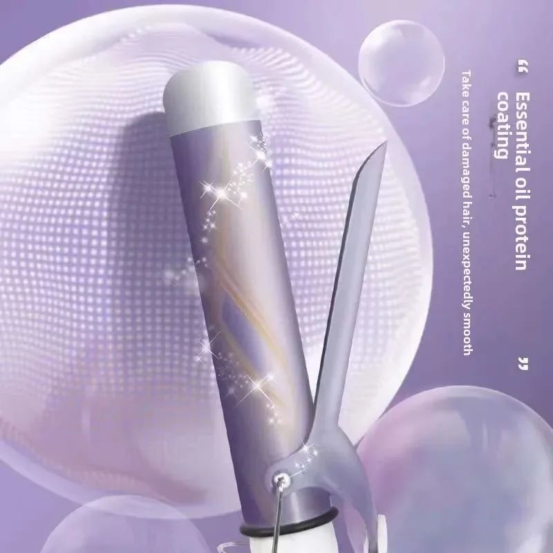 TINSOL 40MM Professional Ceramic J-Shape Rotating Big Wave Curling Iron