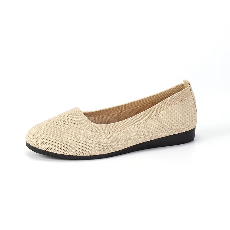 Women's Breathable Knit Sock Sneakers Slip-On Flats