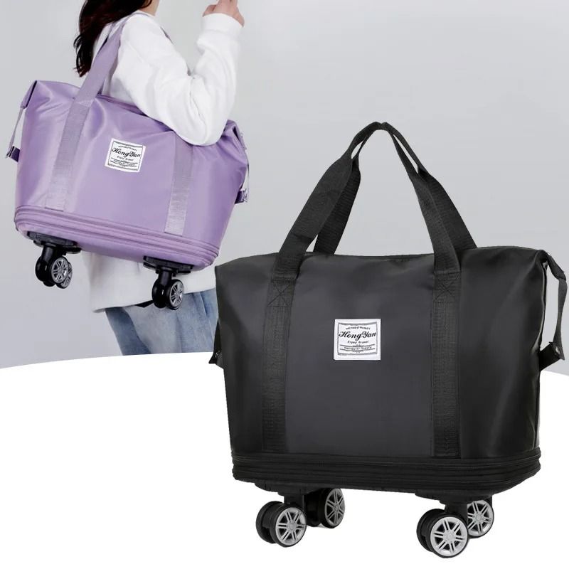 Universal Wheel Expandable Travel Bag with Large Capacity and Dry-Wet Separation