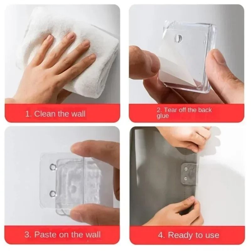 Shower Curtain Clips Non Punching Windproof Traceless Shading Cloth Hooks