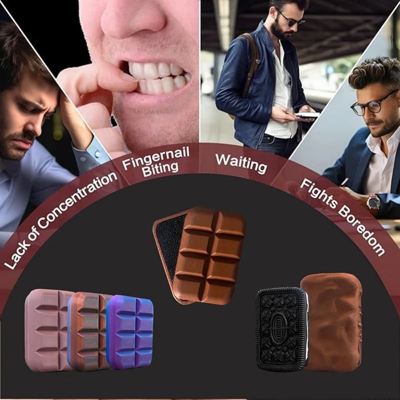 Magnetic Push Card Fidget Slider Chocolate Style Stress Relief EDC Toy