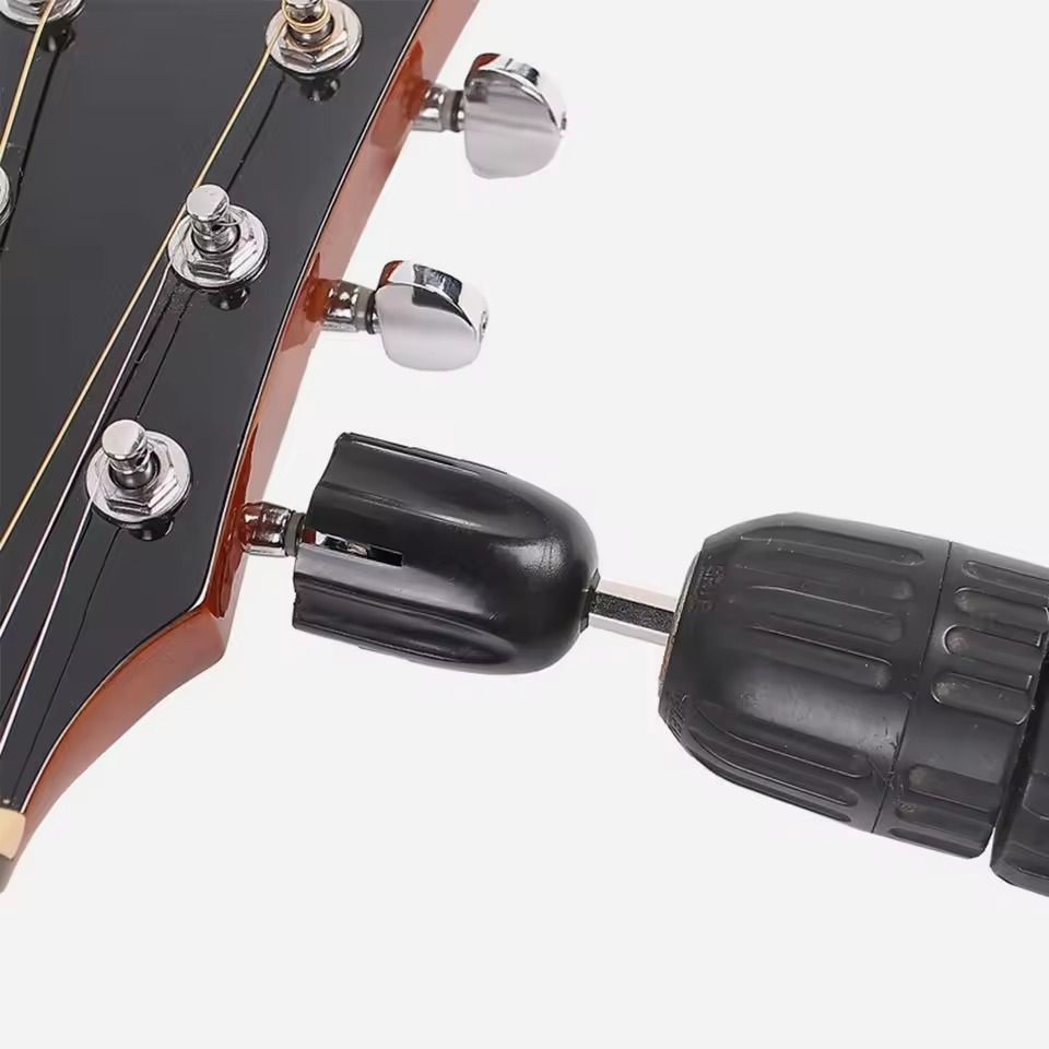Guitar String Winder Head Electric Drill Tuning Peg Puller Tool ABS Metal