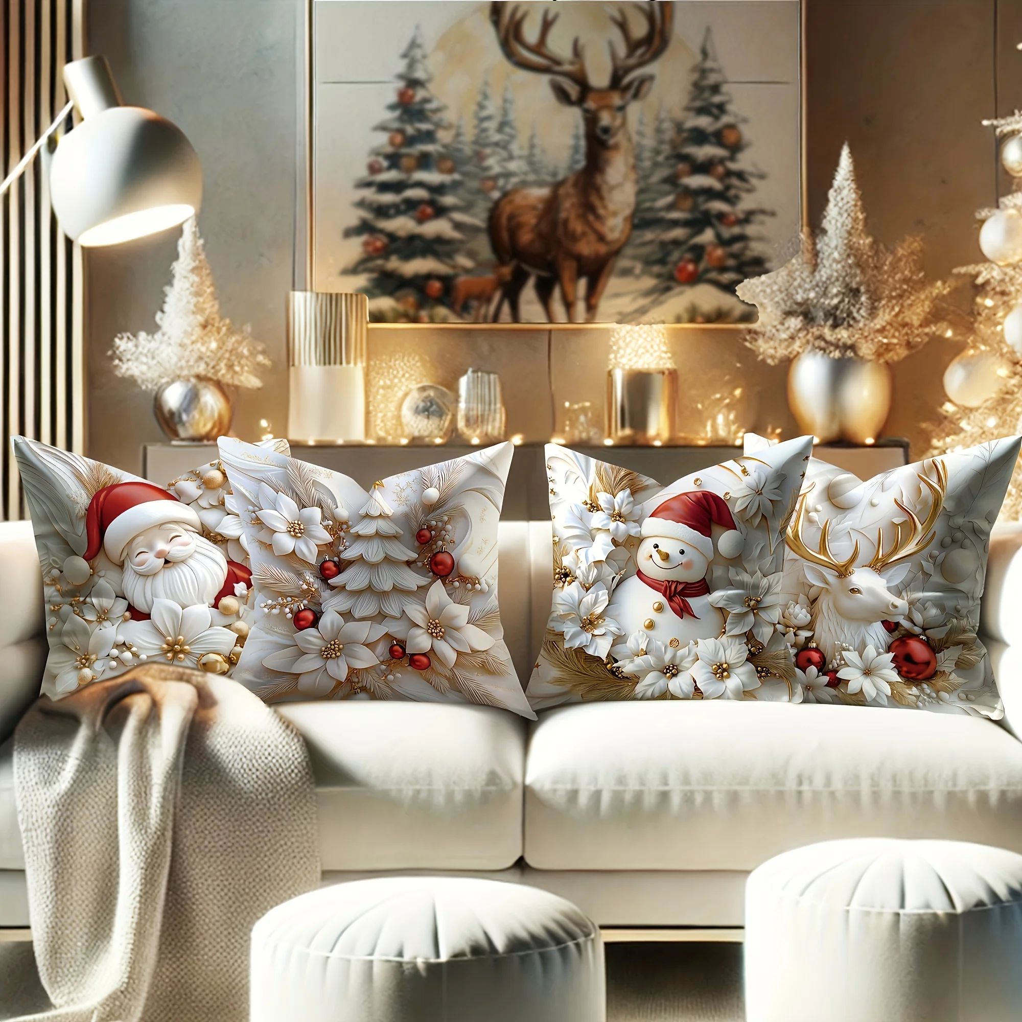 Christmas Velvet Pillow Cover Set