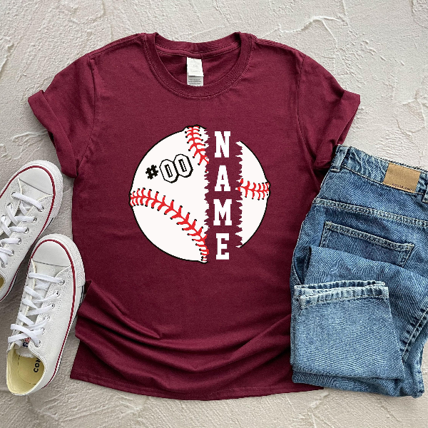 Custom Baseball Team Shirt with Name & Number – Personalized Baseball Shirt Gift
