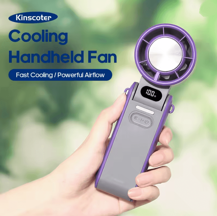 AeroCool Portable Handheld Fan Rechargeable Foldable Turbo Air Cooler