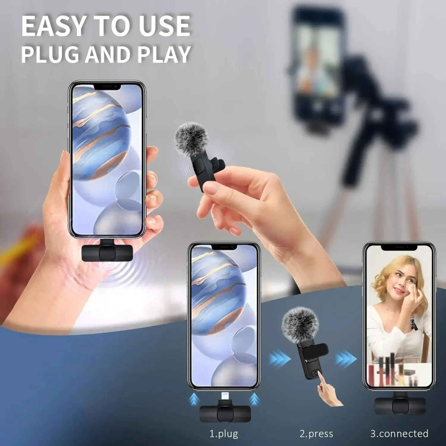 Wireless Lavalier Microphone Mini Mic