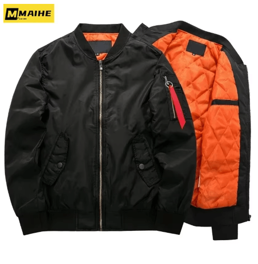 Mens Autumn Winter Windproof Baseball Jacket for Outdoor Wear