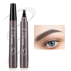 Water-resistant four-end eyebrow pencil, non-smudged, long-lasting