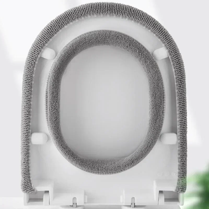 Winter Warm Toilet Seat Cover Soft, Washable O-Shape Pad for Bathroom Comfort