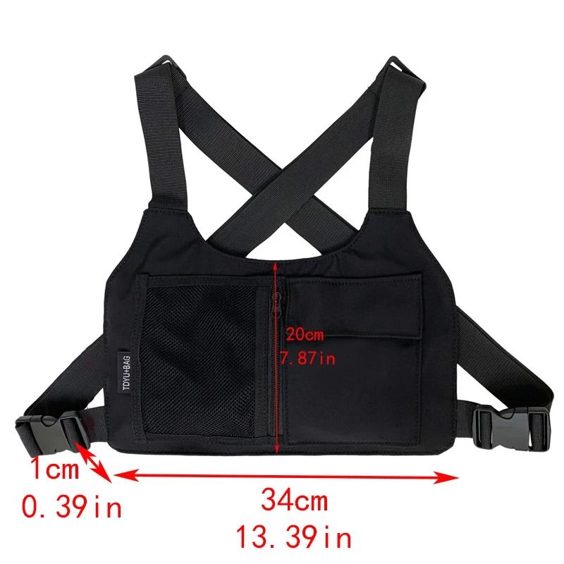 Chest Rig Bag Tactical Chest Bag Nylon Streetwear Chest Harness Unisex Vest Pack