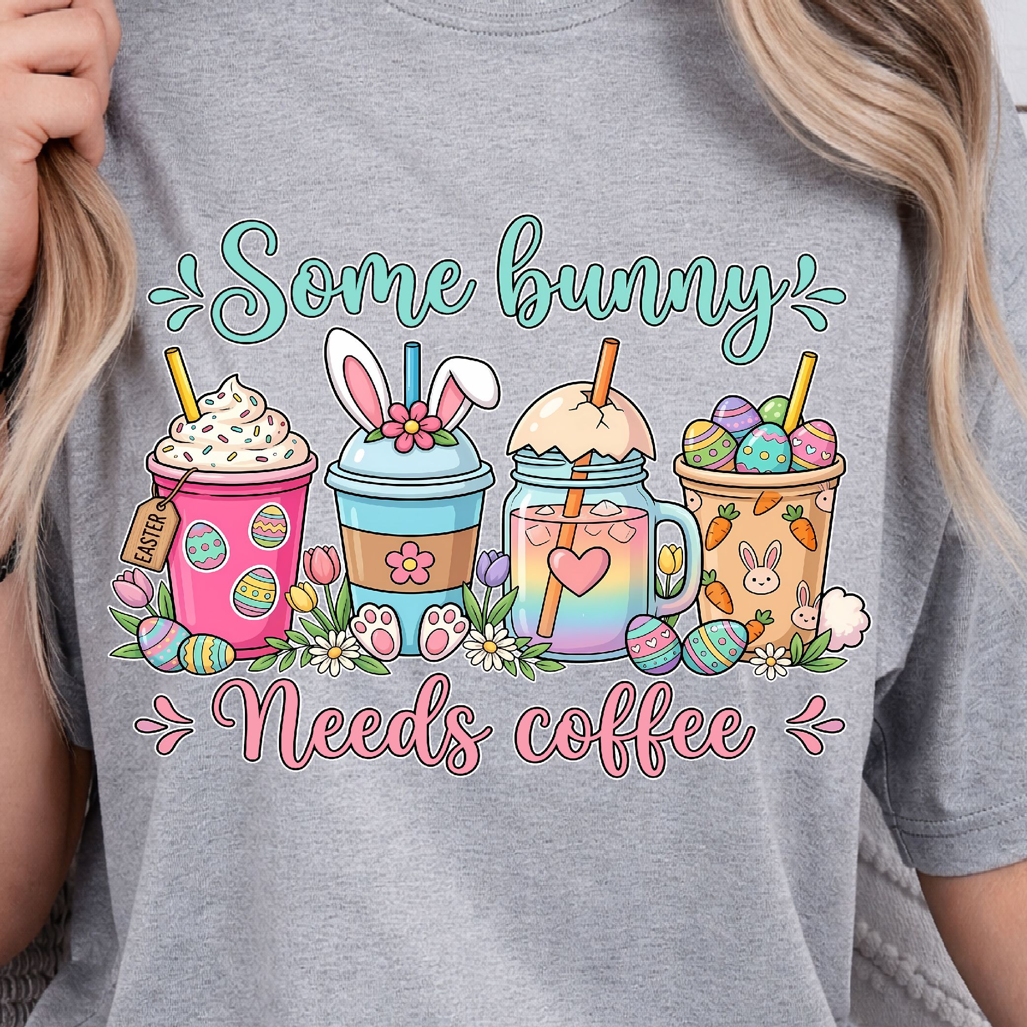 Some Bunny Needs Coffee Shirt, Funny Coffee T-Shirt, Cute Bunny Tee