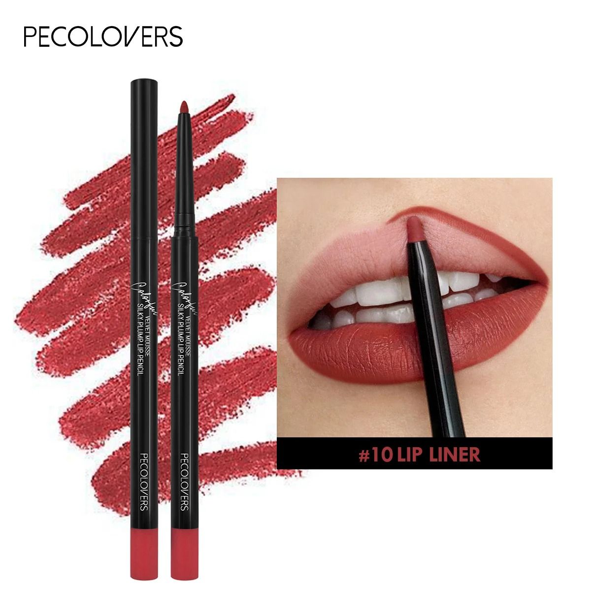 Waterproof Matte Red Contour Lipliner Pencil