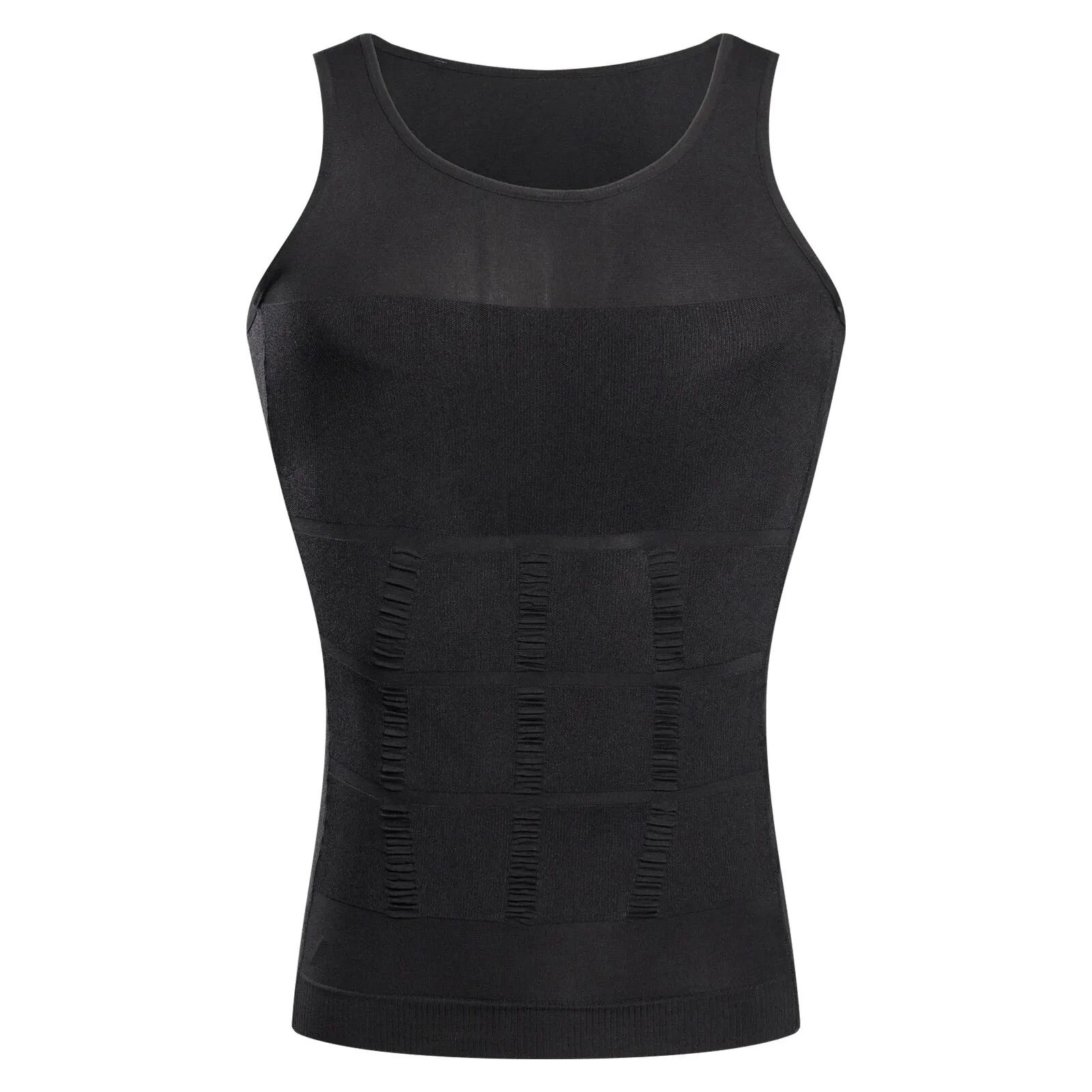 Men Compression Body Shaper Tank Top with Waist Control and Seamless Slimming Fit