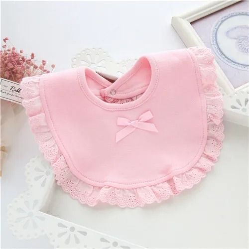 Lawadka Princess Lace Bow 100% Cotton Baby Bibs & Saliva Towels