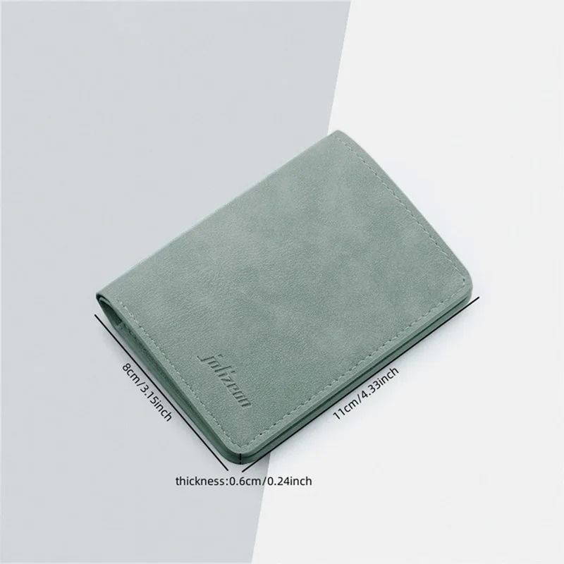 Mini Thin Vertical Wallet – Slim PU Leather Card Holder & Coin Pouch