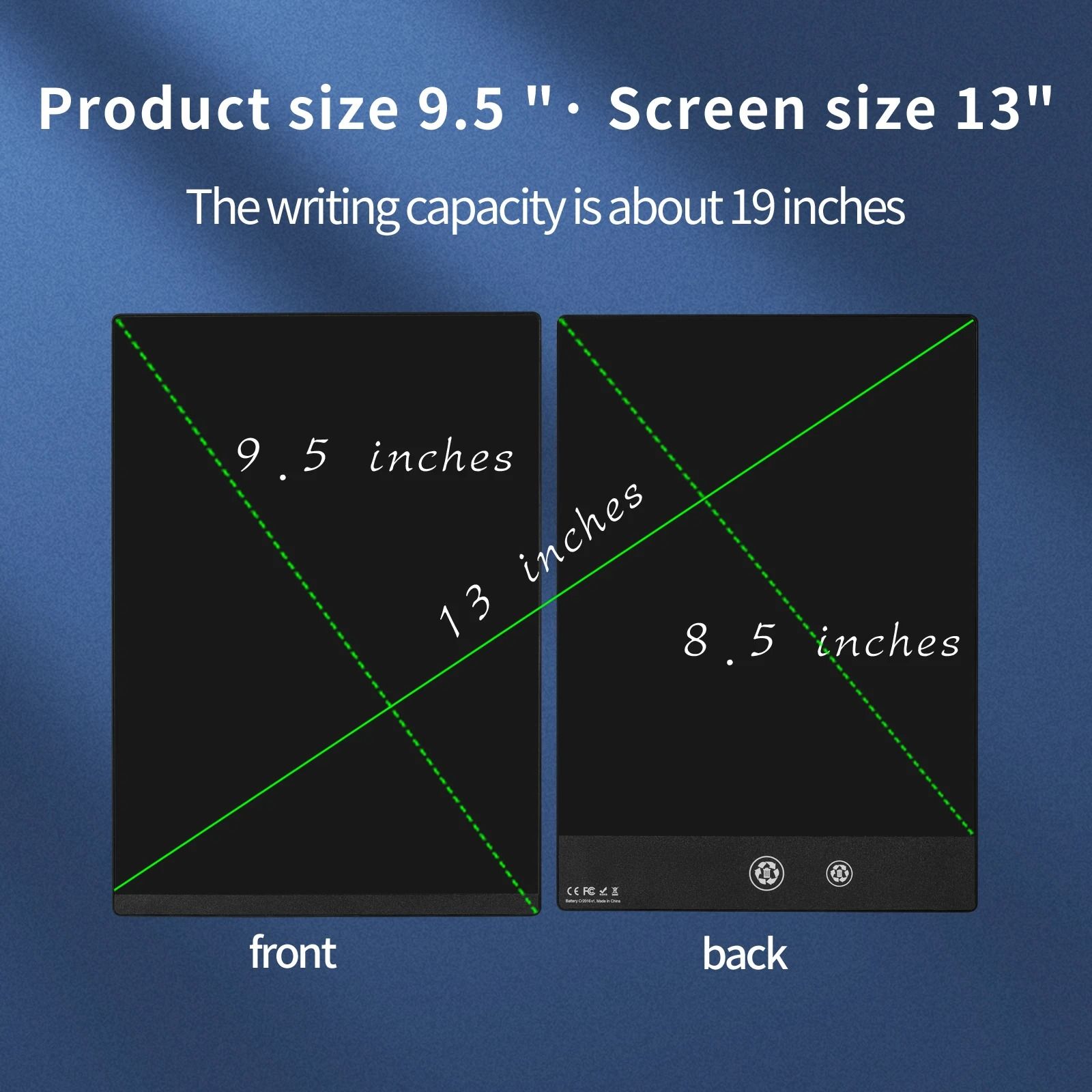 9.5-Inch Superfine LCD Writing Tablet – Precision Full-Screen Drawing Board & Educational Notepad
