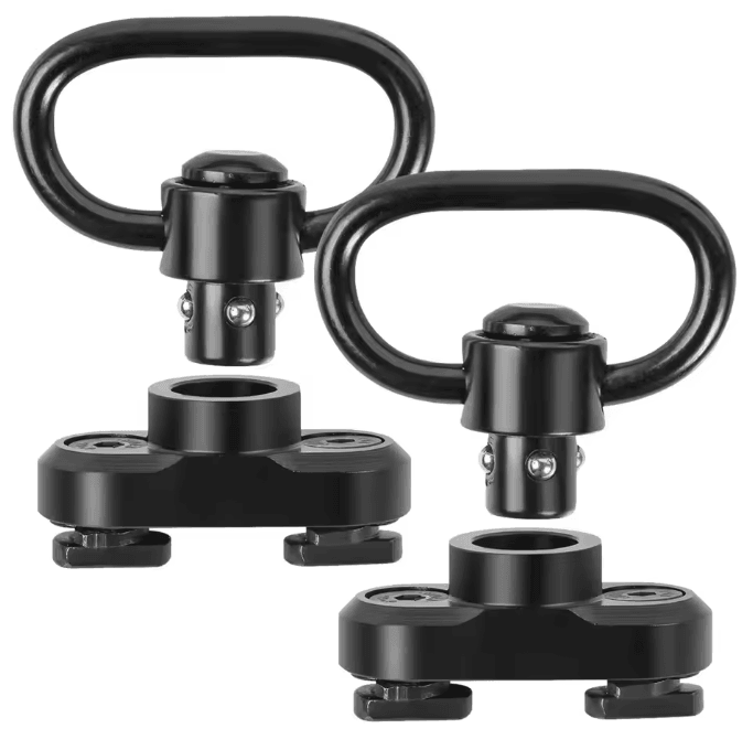 TactiLock 1.25 Inch QD Sling Swivel Mount Heavy Duty Push Button Quick Detach 360 Rotatable Two Point Sling Adapter