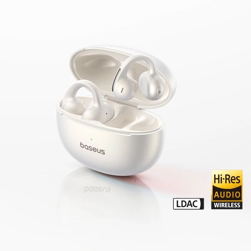 Baseus MC1 Pro Wireless Ear Clip Earphones | Bluetooth 6.0 Hi-Res Open-Ear Buds with 4-Mic ENC