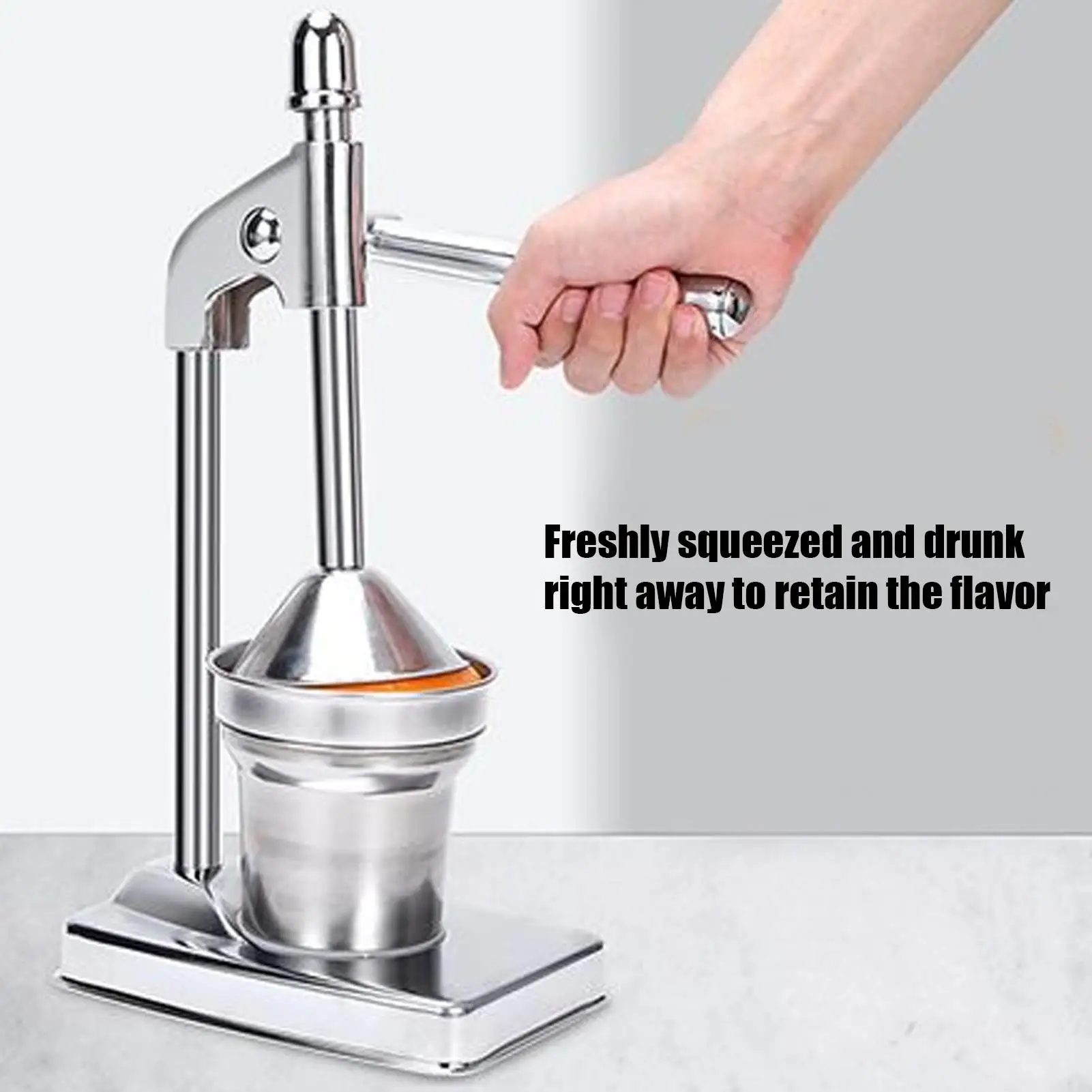 Stainless Steel Manual Juicer, Handheld Citrus Press for Fruit Vegetable Juice, Orange Juice Squeezer, Home Kitchen Tool