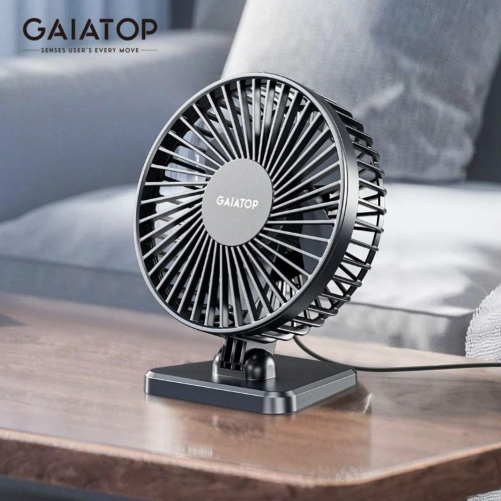 GAIATOP Mini USB Desktop Fan Portable Quiet Cooling Fan with Three Speed Adjustment