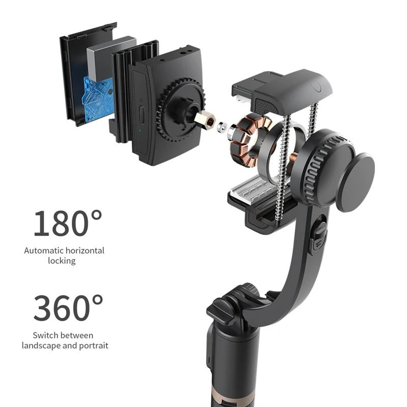 Foldable Bluetooth Selfie Stick with Gimbal Stabilizer and Tripod